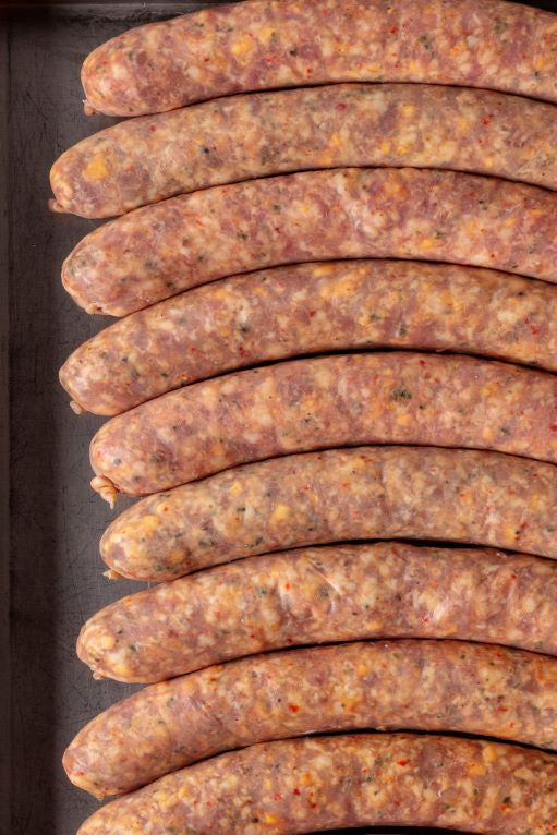 BACON CHEDDAR JALAPENO SAUSAGE- Sold by the LINK